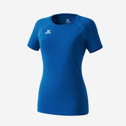 Portrait Einlauf und Trainings T-Shirt blau